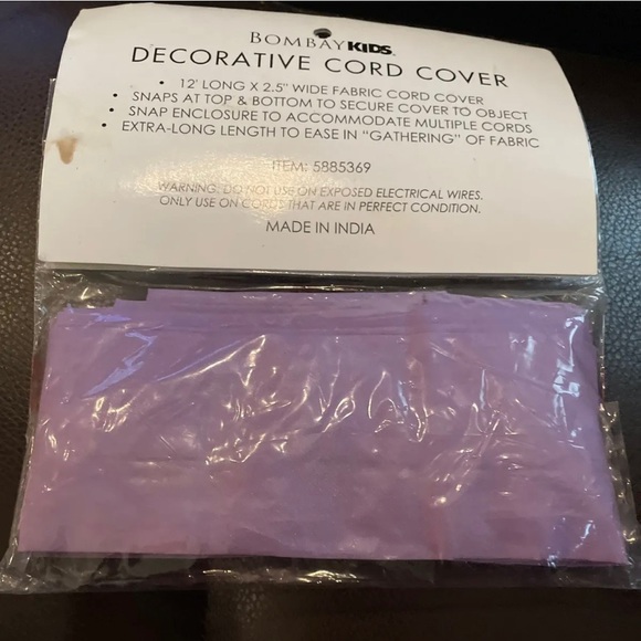 Bombay kids purple decorative cord cover - Picture 2 of 4